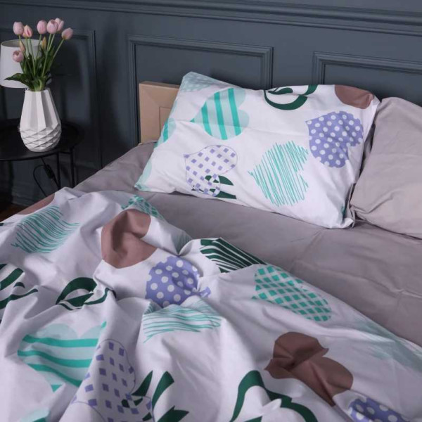 Фото - Комплект постельного белья детский MirSon Бязь 17-0533 Hearts 110х140 (2200003784497)