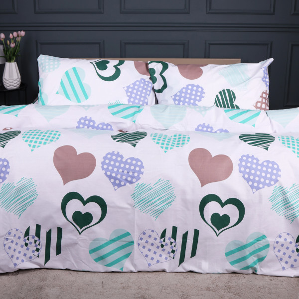 Фото - Наволочка MirSon Ranforce Elite 17-0533 Hearts 60x60 см (2200004614908)