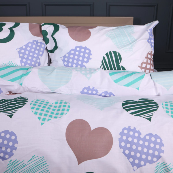 Фото - Наволочка MirSon Ranforce Elite 17-0533 Hearts 60x60 см (2200004614908)