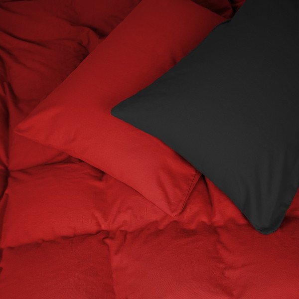 Фото - Наволочка MirSon Фланель 002-009 Black/Red 60х60 см (2200009656637)