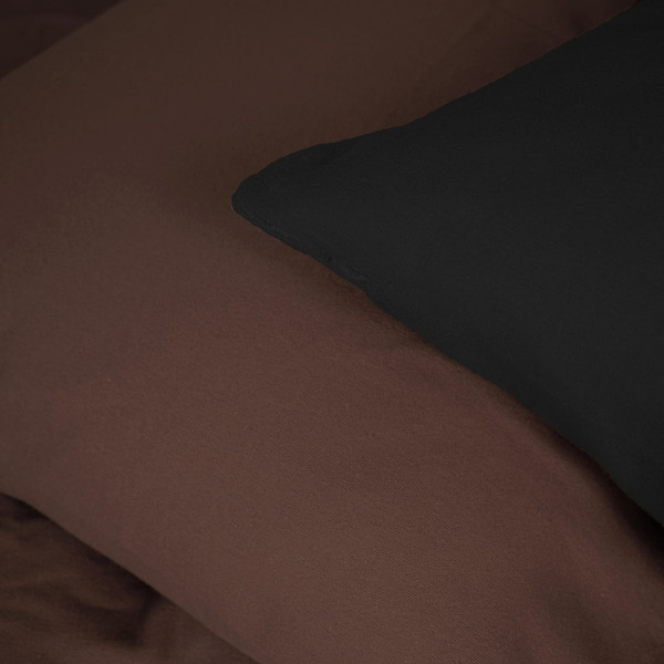 Фото - Наволочка MirSon Фланель 002-003 Black/Brown 60х60 см (2200009657603)