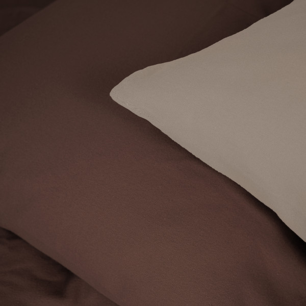 Фото - Наволочка MirSon Фланель 004-003 Cappuchino/Brown 60х60 см (2200009658082)