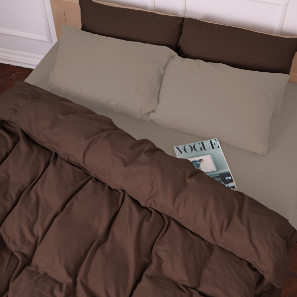 Фото - Наволочка MirSon Фланель 004-003 Cappuchino/Brown 60х60 см (2200009658082)