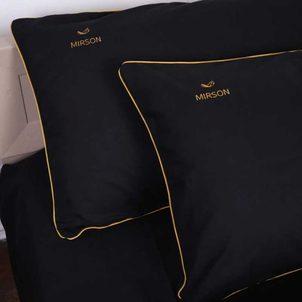 Фото - Комплект постельного белья детский MirSon Ranforce Elite Corner 16-9000 "Black Stone" 110х140 см (2200008400552)