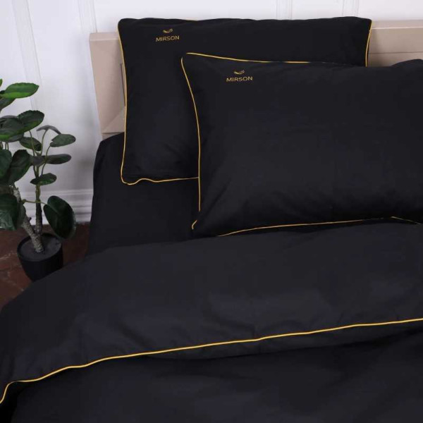 Фото - Комплект постельного белья детский MirSon Ranforce Elite Corner 16-9000 "Black Stone" 110х140 см (2200008400552)