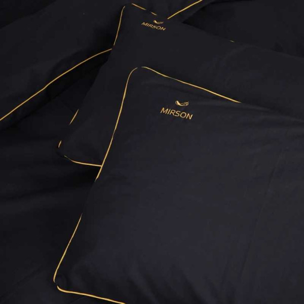 Фото - Комплект постельного белья детский MirSon Ranforce Elite Corner 16-9000 "Black Stone" 110х140 см (2200008400552)