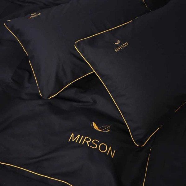 Фото - Комплект постельного белья детский MirSon Ranforce Elite Corner 16-9000 "Black Stone" 110х140 см (2200008400552)