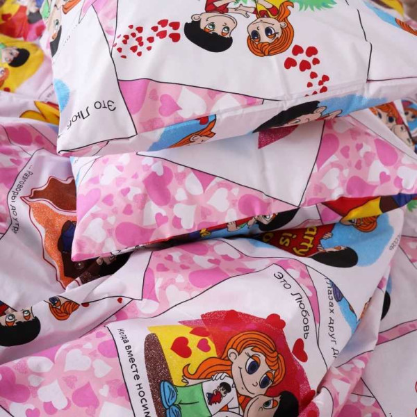 Фото - Комплект постельного белья детский MirSon Бязь 17-0109 Love 110х140 см (2200001606074)