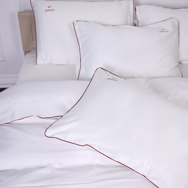 Фото - Комплект постельного белья MirSon Сатин Corner Moko White 200x220 см (2200001484443)