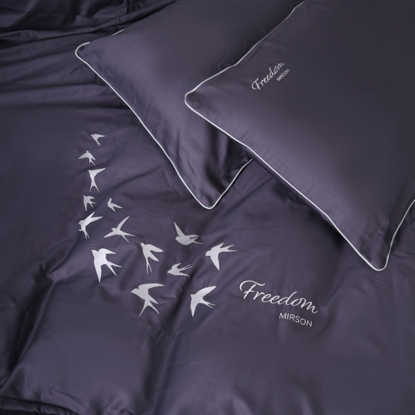 Фото - Комплект постельного белья MirSon Сатин ELIT 0240 Iron grey "Freedom" 200х220 (2200008706739)