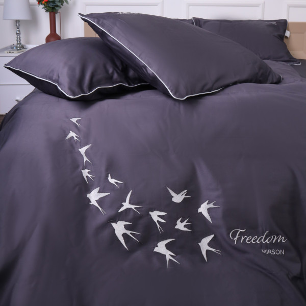 Фото - Комплект постельного белья MirSon Сатин ELIT 0240 Iron grey "Freedom" 200х220 (2200008706739) Фото - Комплект постельного белья MirSon Сатин ELIT 0240 Iron grey "Freedom" 200х220 (2200008706739)