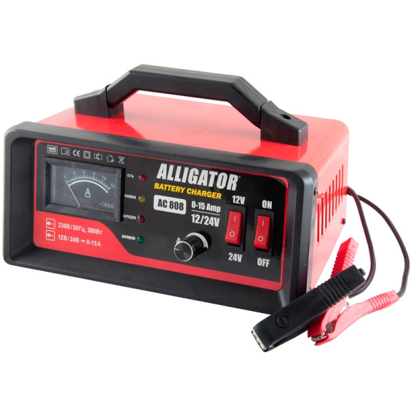 Фото - Зарядное устройство для авто ALLIGATOR 15А 12/24V (AC808) Фото - Зарядное устройство для авто ALLIGATOR 15А 12/24V (AC808)