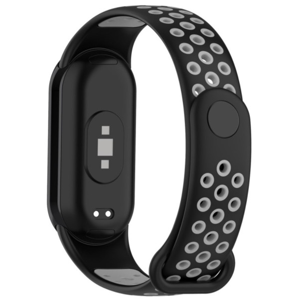 Фото - Ремешок для фитнес-браслета BeCover Vents Style for Xiaomi Mi Smart Band 10 Black-Gray (713628)