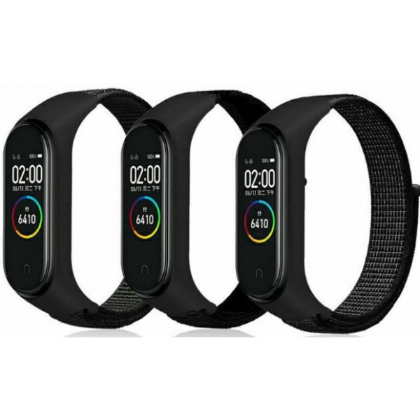 Фото - Ремешок для фитнес-браслета BeCover Nylon Style for Xiaomi Mi Smart Band 7 Dark-Black (707658)