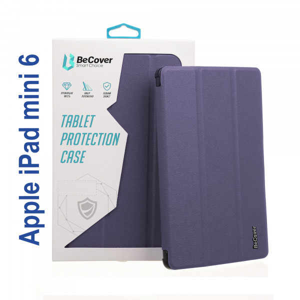 Фото - Чехол для планшета BeCover Soft Edge с креплением Apple Pencil for Apple iPad mini 6 2021 Purple (706809)