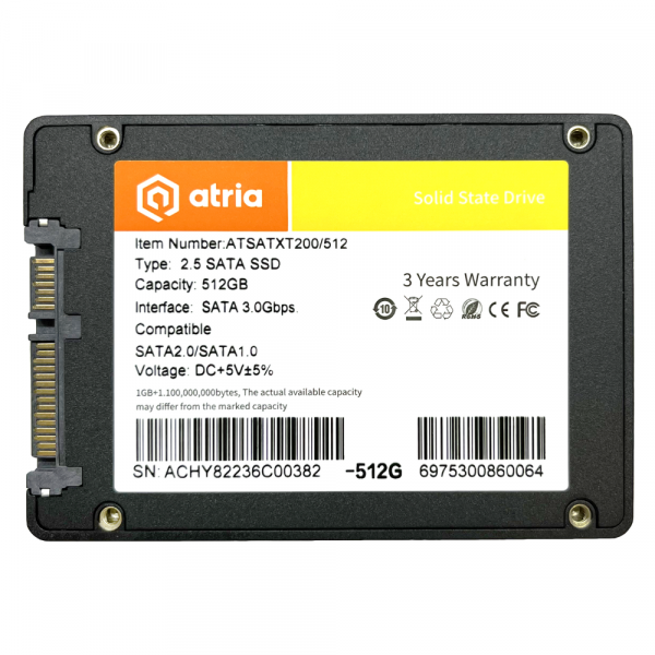 Фото - SSD-накопитель внутренний ATRIA 512GB XT200 SATA 3.0 (ATSATXT200/512)