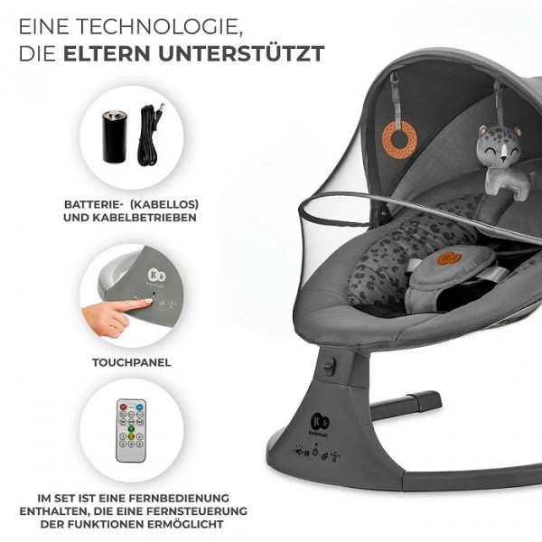 Фото - Кресло-качалка Kinderkraft Lumi 2 Dark Grey (KBLUMI02DGR0000)