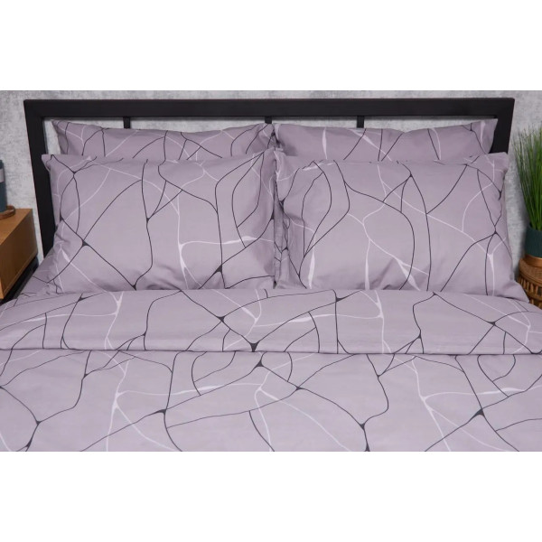 Фото - Комплект постельного белья Moon&Star Бязь Gold Люкс «Graphite» 200х220 нав. 2х70х70 (MS-820004107)