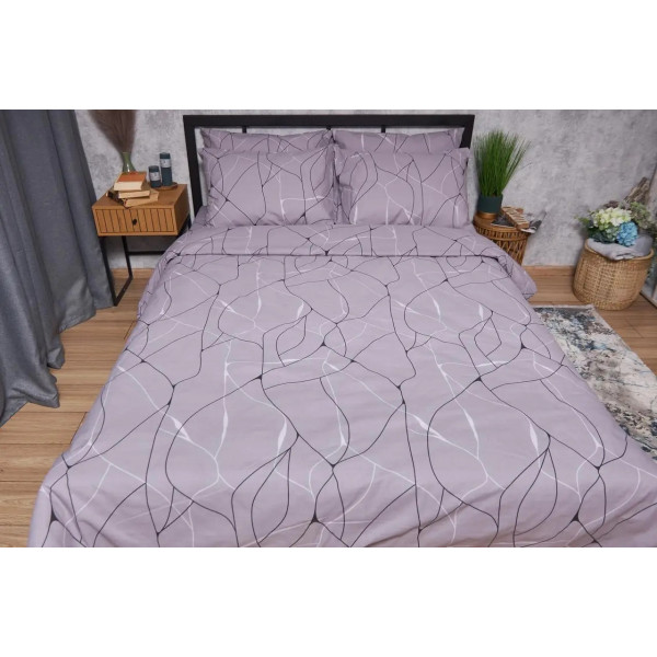 Фото - Комплект постельного белья Moon&Star Бязь Gold Люкс «Graphite» 200х220 нав. 2х70х70 (MS-820004107)