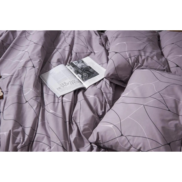 Фото - Комплект постельного белья Moon&Star Бязь Gold Люкс «Graphite» 200х220 нав. 2х50х70 (MS-820004106)