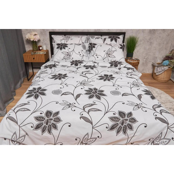 Фото - Комплект постельного белья Moon&Star Бязь Gold Люкс «Gray Denim» King Size 220x240 нав. 4х70х70  (MS-820005604)