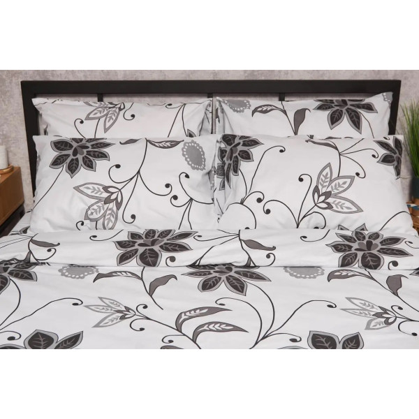 Фото - Комплект постельного белья Moon&Star Бязь Gold Люкс «Gray Denim» King Size 220x240 нав. 4х70х70  (MS-820005604)