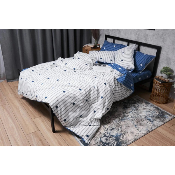 Фото - Комплект постельного белья Moon&Star Бязь Gold Люкс «Peas Blue» 200х220 нав. 2х50х70 (MS-820004771)