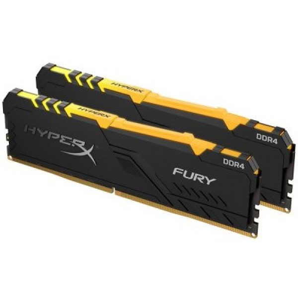 Фото - Память DDR Kingston DDR4 2x8GB/3600 HyperX Fury RGB (HX436C17FB3AK2/16)
