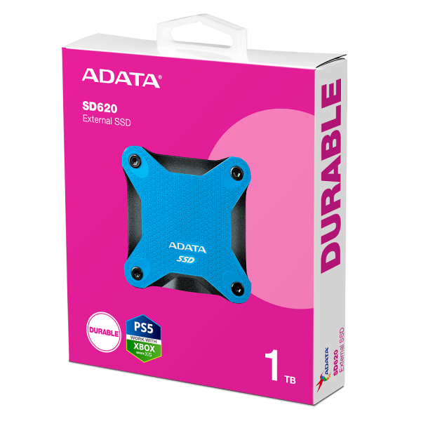 Фото - SSD-накопитель внешний ADATA SD620 1TB USB 3.2 520/460Mb/s Blue (SD620-1TCBL)