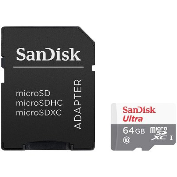 Фото - Карта памяти SanDisk Ultra Light microSDHC 64GB + SD Adapter (SDSQUNR-064G-GN3MA)