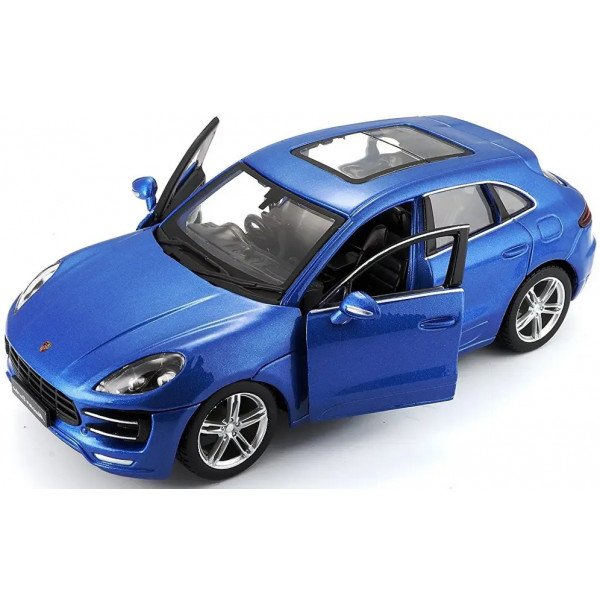 Фото - Коллекционная машинка 1:24 Bburago Porsche Macan (черный, синий 1:24) (18-21077) в асс.