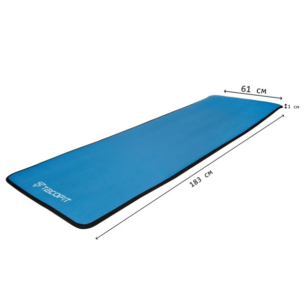 Фото - Коврик для йоги и фитнеса TECOFIT Коврик/мат TECOFIT NBR 183x61x1 см Blue-Black +чехол-сумка в подарок (TOP18124795/1)