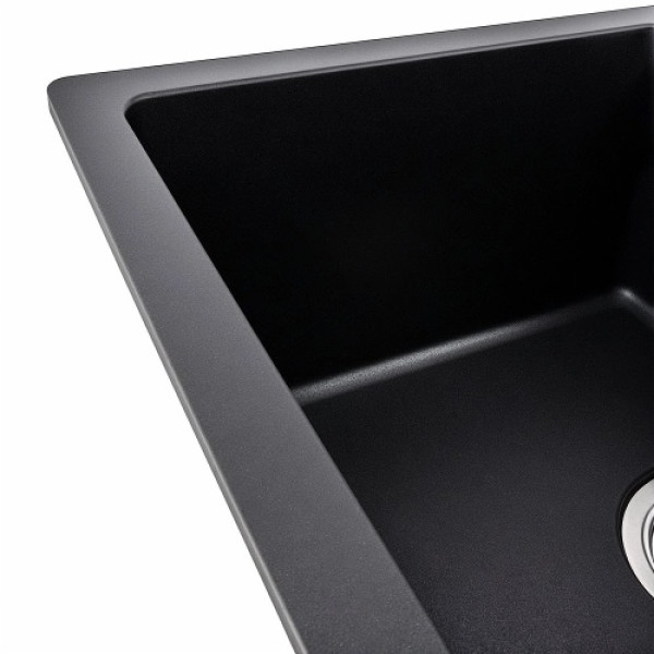 Фото - Мойка кухонная Platinum 6250 ZIRKONE матова Чорна