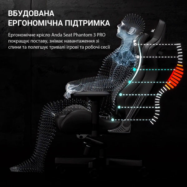 Фото - Кресло для геймеров Anda Seat Phantom 3 Pro Size L Dark Grey Linen Fabric (AD18YC-06-GB-F)