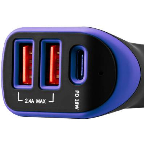 Фото - Автомобильное зарядное устройство Canyon Universal 3xUSB (CNE-CCA08PU)