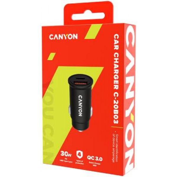 Фото - Автомобильное зарядное устройство Canyon CNS-CCA20B03