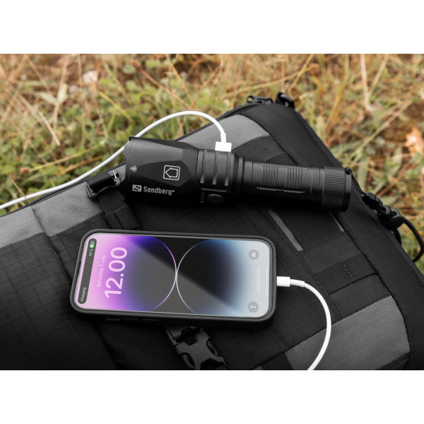 Фото - Фонарь Sandberg Survivor Torch Powerbank 5000 mAh XHP160LED USB-C (420-89)