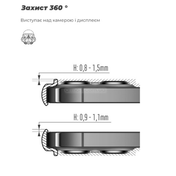 Фото - Чехол для смартфона Armorstandart ICON for OPPO Reno12 Pro Camera cover Black (ARM85080)