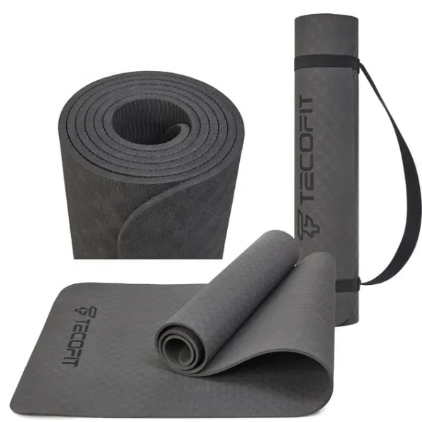Фото - Коврик для йоги и фитнеса TECOFIT TPE 183x 61 x 0.6 см Black (TOP18074471/1)