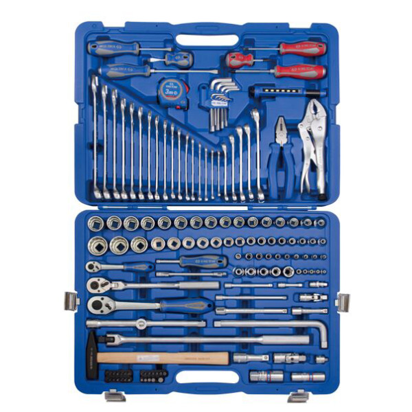 Фото - Набор инструментов KING TONY 1/4"+1/2"+3/8" 143 шт. в пластиковом кейсе (9043MR)