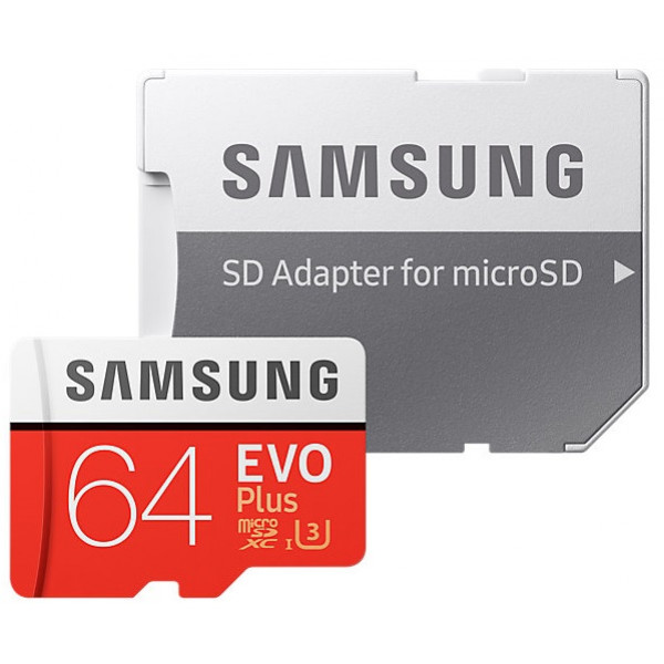 Фото - Карта памяти Samsung microSDHC 64 GB EVO Plus UHS-I Class 10 (MB-MC64GA/RU)