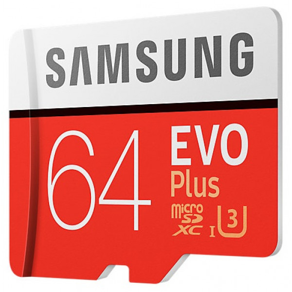 Фото - Карта памяти Samsung microSDHC 64 GB EVO Plus UHS-I Class 10 (MB-MC64GA/RU)