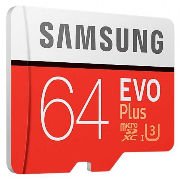 Фото - Карта памяти Samsung microSDHC 64 GB EVO Plus UHS-I Class 10 (MB-MC64GA/RU)
