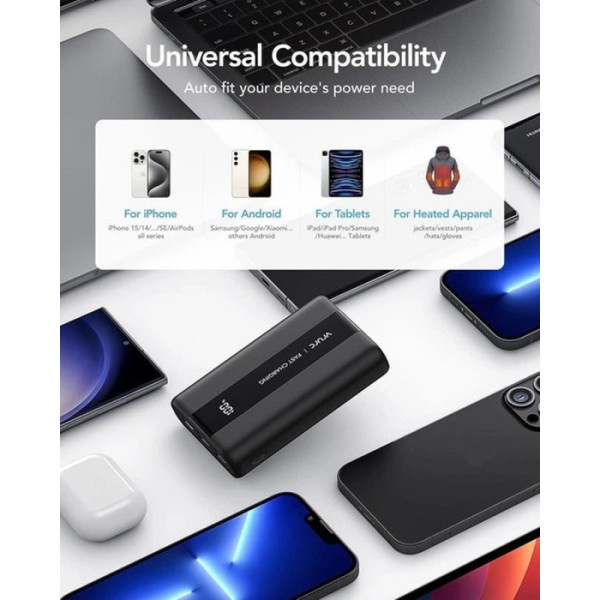 Фото - Батарея мобильная Vrurc T2055 20000mAh 22.5W (D9A-SL-2055BLACK-DE) Black