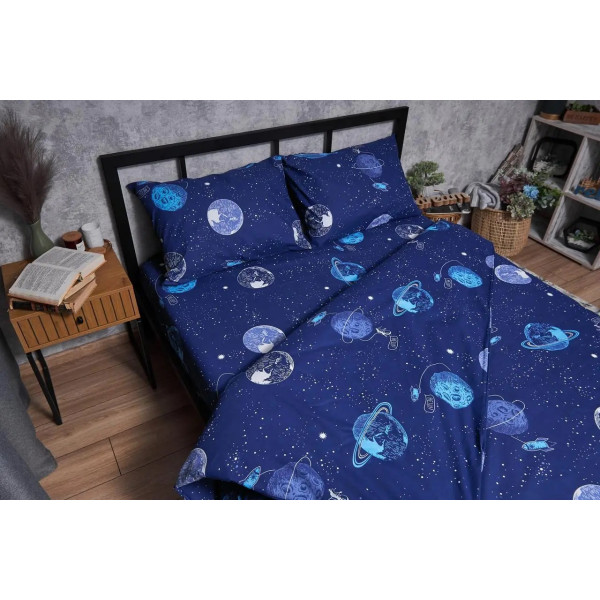 Фото - Пододеяльник полуторный Moon&Star Бязь Gold Люкс Planets Полуторна 143 x 210 см (MS-870000350)