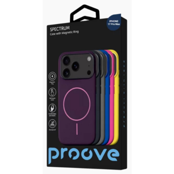 Фото - Чехол для смартфона Proove Spectrum Case with Magnetic Ring iPhone 17 Pro Max deep black (PCSPIP17PM41)