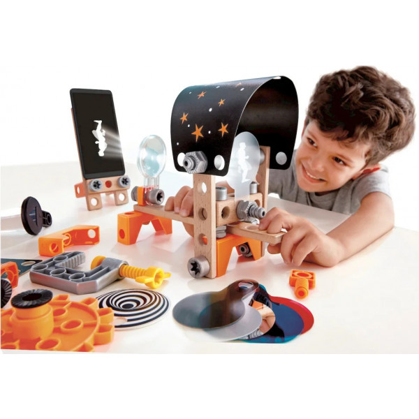 Фото - Деревянный конструктор Hape Inventor Оптическая лаборатория 54 деталей (E3034)