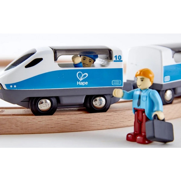 Фото - Железнодорожный состав Hape Поезд Интерсити с вагонами (E3728)