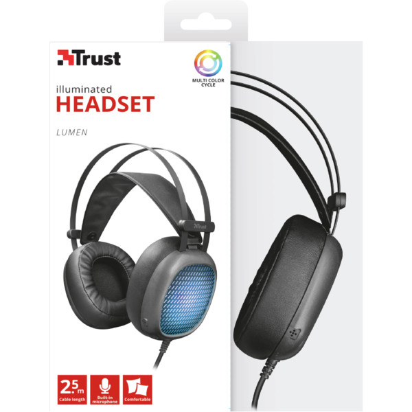 Фото - Наушники полноразмерные проводные Trust Lumen illuminated headset for PC and Laptop (22447)