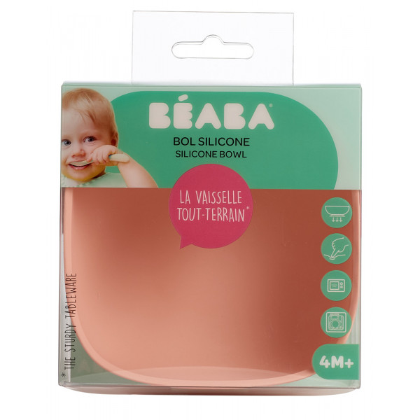 Фото - Тарелка для малыша Beaba силиконовая с подставкой-присоской Pink (913440)